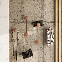 Wallity Dama-C Gancho de Pared de Metal Cobrizo